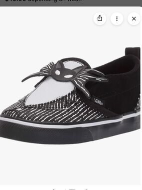 Vans Disney Nightmare Before Christmas Jack Skellington Toddler Slip-On Size 5